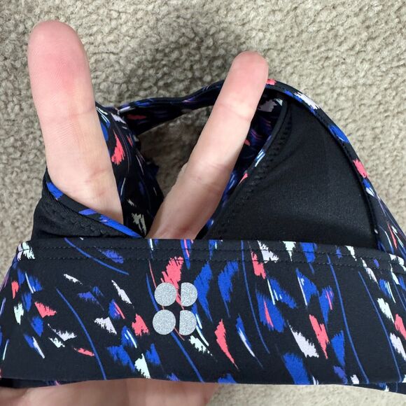 Sweaty Betty Peninsula Xtra Life Bikini Top Sz Small Black‎ Coral Cross-Back NEW - Picture 12 of 13